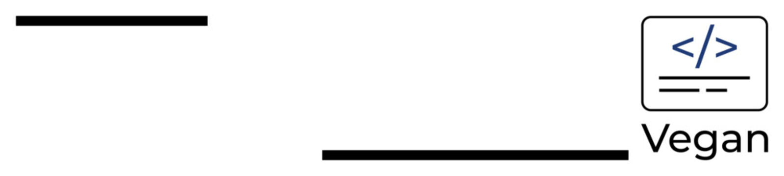 Technology integration, ethical living, programming simplicity, digital environments, conscious coding, modern ethics. Vegan label combined with open coding symbol. Ethical living and technology