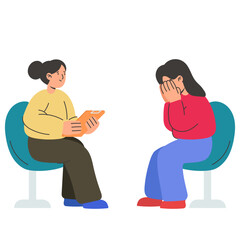 Fototapeta premium Mental Wellness Consultation Illustration