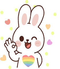 Obraz premium Pridemonth Rabbit