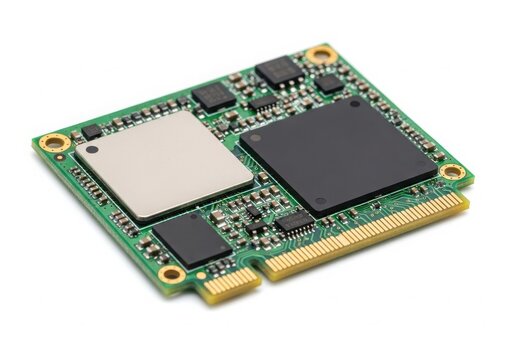 3d rendering of a raspberry pi 4 model b circuit board design isolated on white background