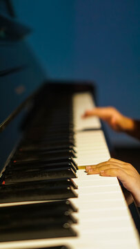 close up of piano keys