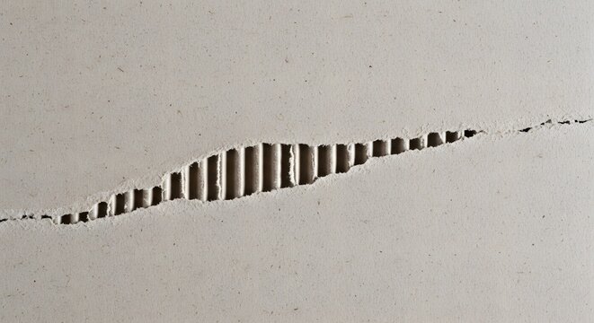 Cardboard shipping box detail with cut opening and visible corrugation