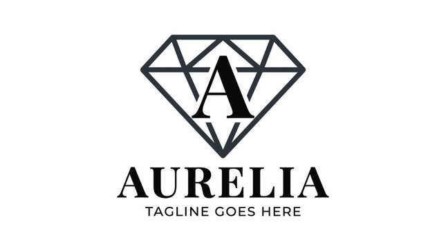 Aurelia brand logo features a diamond shaped emblem enclosing a bold letter A