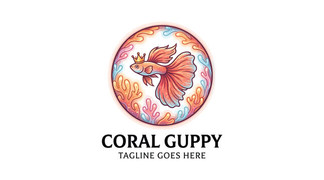 Colorful circular logo showing a stylized fish with bright scales