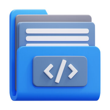 coding file 3d icon illustrtaion