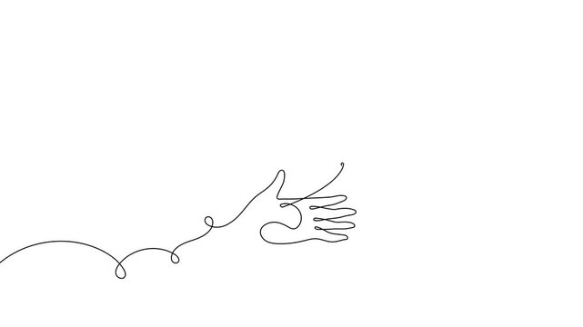 Continuous one line hand heart care health love art support volunteer. Hand heart draw life human charity icon hope donation linear family vector medicine cardiogram gift stroke emotion simple drawing