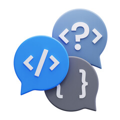 coding language 3d icon illustrtaion © Nur