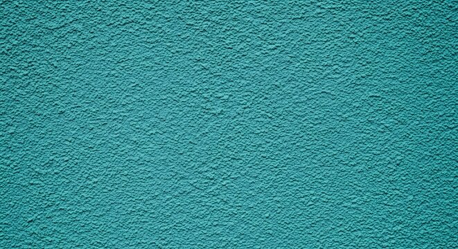 Turquoise roughcast texture wall close up exterior render