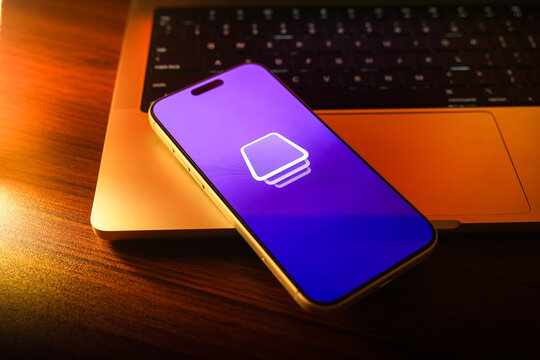 Apple configurator logo is displayed on a smartphone screen in Bangalore, India, on May 15, 2026