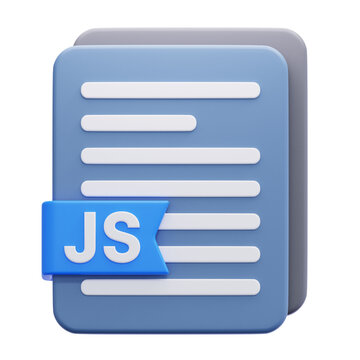 java script 3d icon illustrtaion