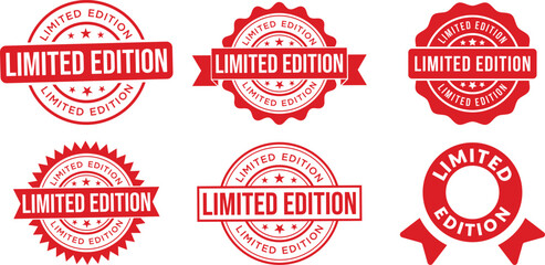Obraz premium Limited Edition Icon set Collection Group Featuring Premium Badge Label Sticker Emblem Symbol Luxury Marketing Commerce Branding Exclusive Vintage Modern Vector Design.