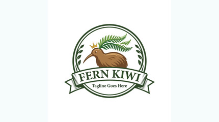 Circular badge logo featuring a leaping deer surrounded by fern fronds and a ribbon banner © LenteraCinema