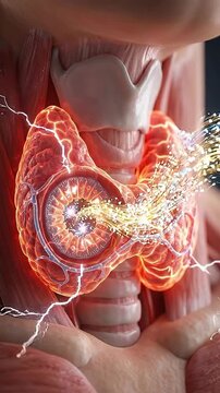 Hyperthyroidism affects thyroid gland causing excessive hormone production disrupting medical balance requiring careful diagnosis treatment for endocrine health biology anatomy neck regulation