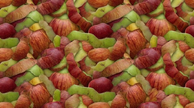 Seamless Pattern of Colorful Andean Root Vegetables.