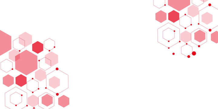 abstract geometric red texture background red hexagon 3D background texture. 3d rendering illustration. Clear pattern abstract background hexagon .Futuristic abstract banner.	