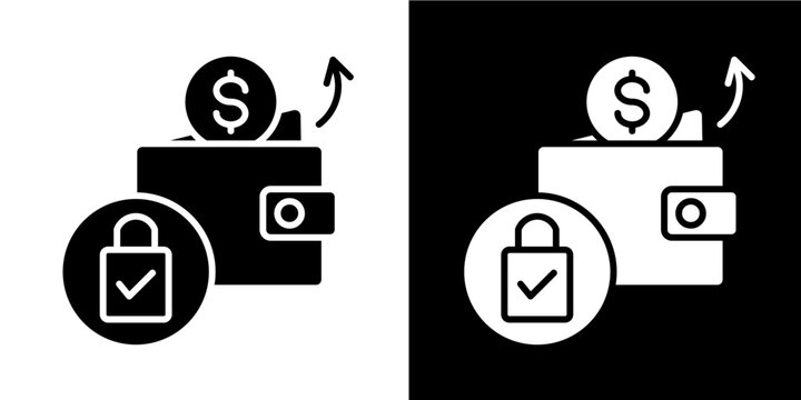 Mobile Payment  Icon Set White Glyph Style Collection