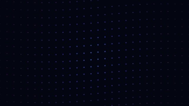 A dark abstract background featuring a symmetrical grid of dim blue dots