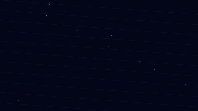 Minimalist abstract pattern of glowing blue dots arranged in diagonal lines