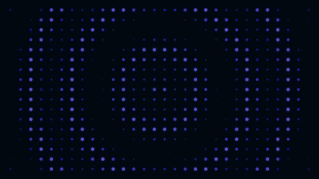 Abstract background featuring glowing purple dots in a concentric circle pattern