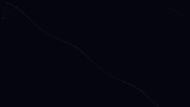 A single faint diagonal line of light cutting across a deep black void