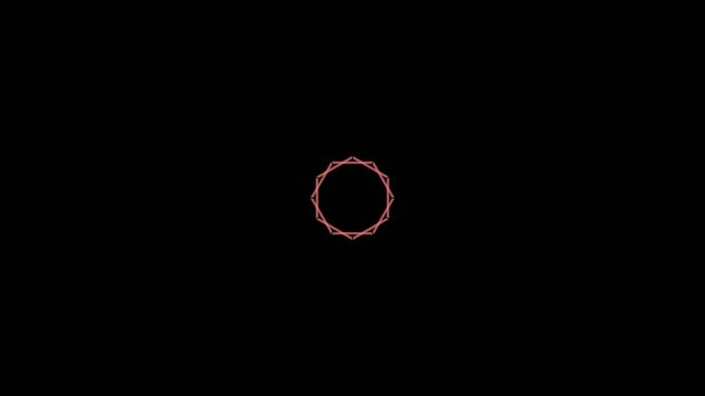 A single glowing white circle isolated against a solid black background