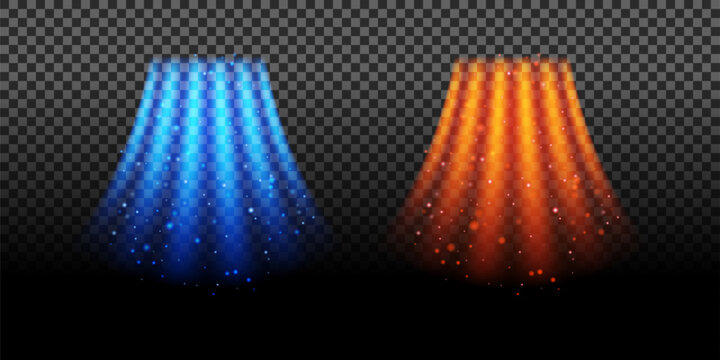 Air flow realistic effect. Vector hot and cold airflow with transparency. Cool and warm wind