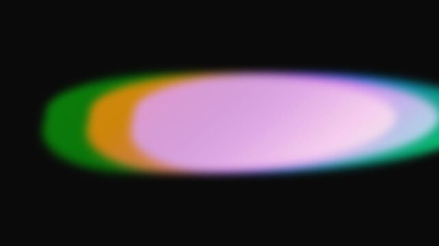 Abstract glowing elliptical light form with vibrant gradient color transitions