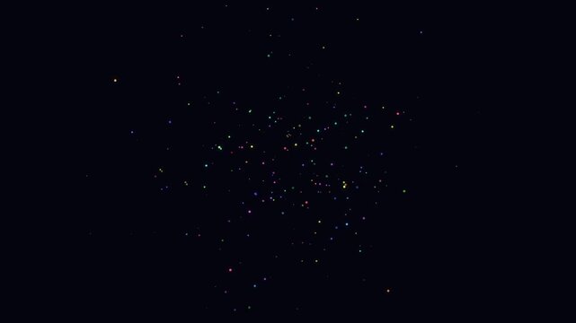 A single small firework burst glowing against the deep black night sky