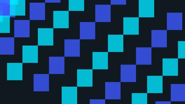 Abstract digital pattern featuring blue squares against a dark background