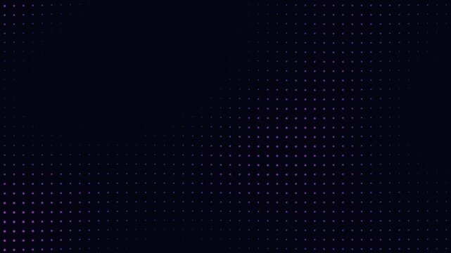 Abstract dark background featuring a grid of glowing purple light points