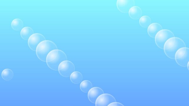 Abstract illustration of floating bubbles on a smooth light blue gradient