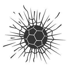 Modern Football Logo Design Vector, Soccer Badge Emblem Template, Sport Club Identity Branding. Football Player Silhouette Vector Illustration, Soccer Action Kick Pose, Isolated on White Background © classic shape