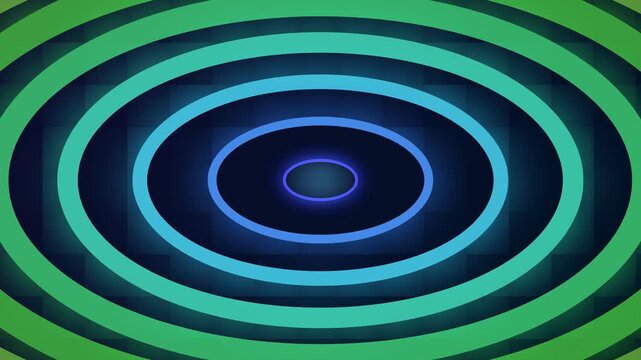 Abstract composition of concentric glowing circles on a dark background