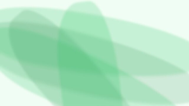 Abstract composition of overlapping soft green semi-transparent oval shapes