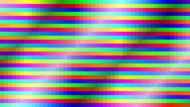 Vibrant digital background with horizontal multicolored pixelated stripes