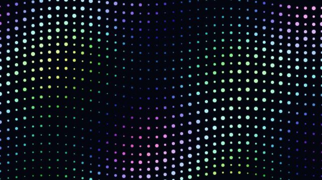 Abstract digital pattern of glowing white dots on a dark textured background