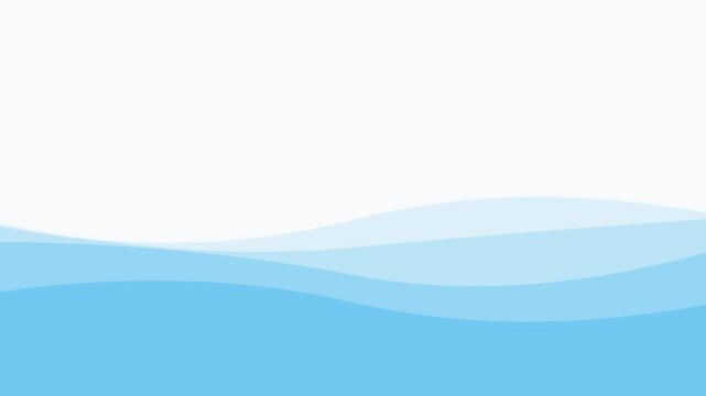 Minimalist blue wave abstract background with soft gradient layered design