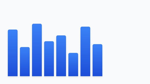 A simple blue bar chart showing variable data levels on a plain background