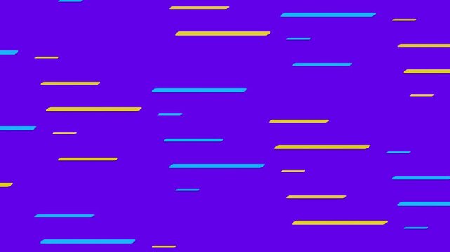 Abstract background with parallel blue and yellow horizontal stripes on purple