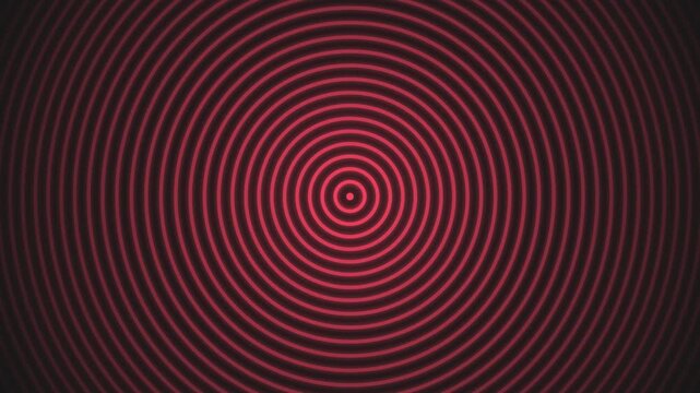 Hypnotic red and black concentric circular pattern for modern backgrounds