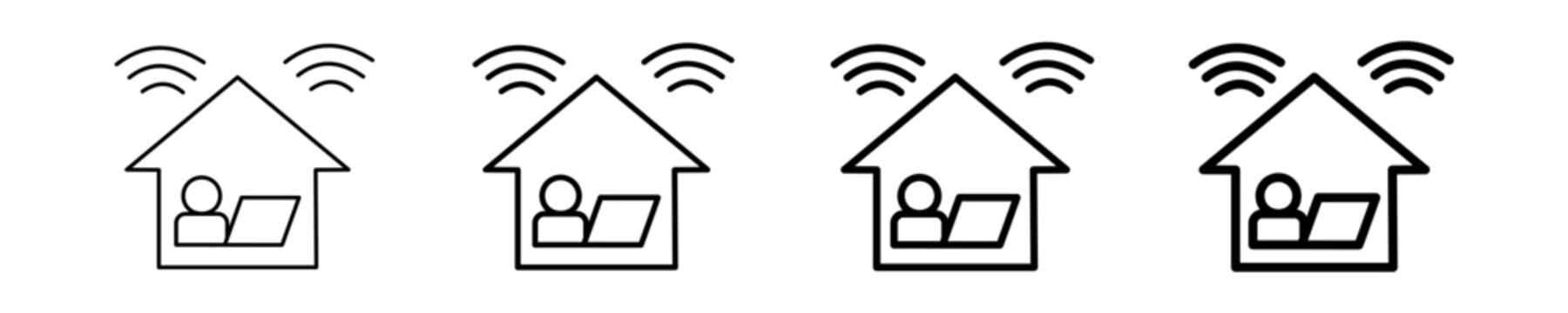  Remote Work  Icon Set Different Stlye Collection  
