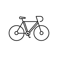 Fototapeta premium Minimalist Black and White Bicycle Icon