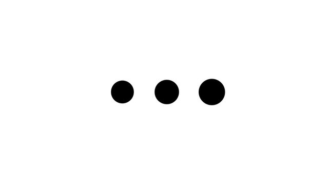loading animation, looping 3 dots motion graphic animation video