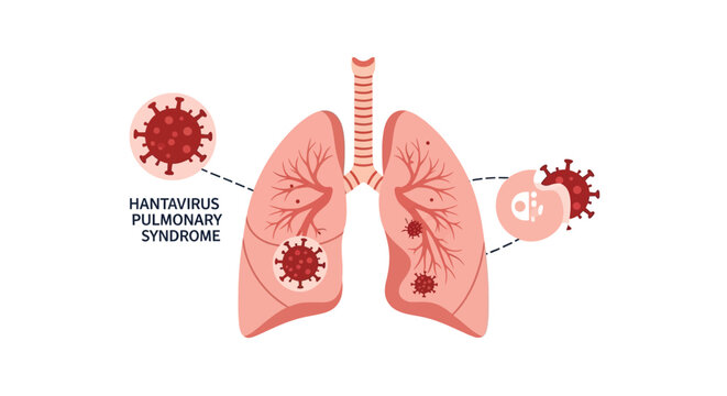 Flat Vector Hantavirus Pulmonary Syndrome Lung Inflammation