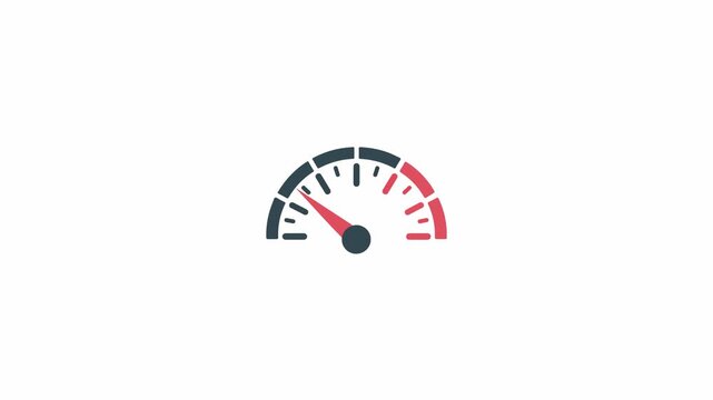 Minimalist Speedometer Gauge Icon Animation
