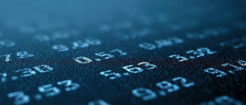 Blue stock market ticker numbers scrolling across futuristic financial trading display interface