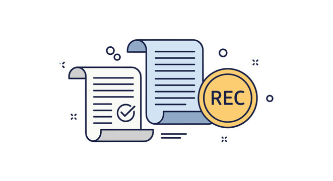 Graphic featuring a gold record icon and scrolls of paper represents the documentation and achievement of successful music recordings.