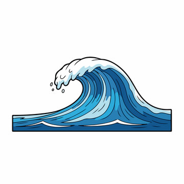 Vector illustration of a massive wave
