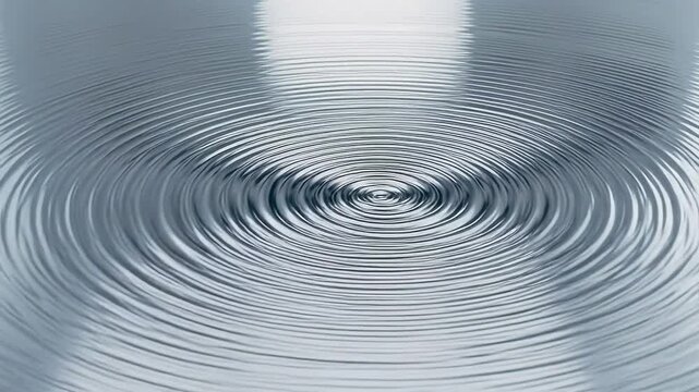 Chrome Liquid Standing Wave with Geometric Grid Pattern