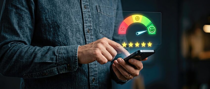 Customer satisfaction metrics enhancing user experience through mobile technology in a digital environment analyzing feedback visibility and engagement